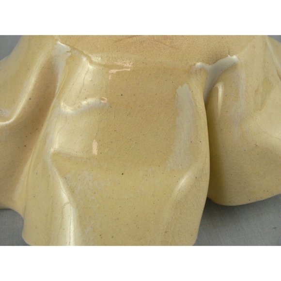 Pottery Bowl Patterson Fluted Abstract Petal  Leaf Artist Signed 1993 - Picture 9 of 11